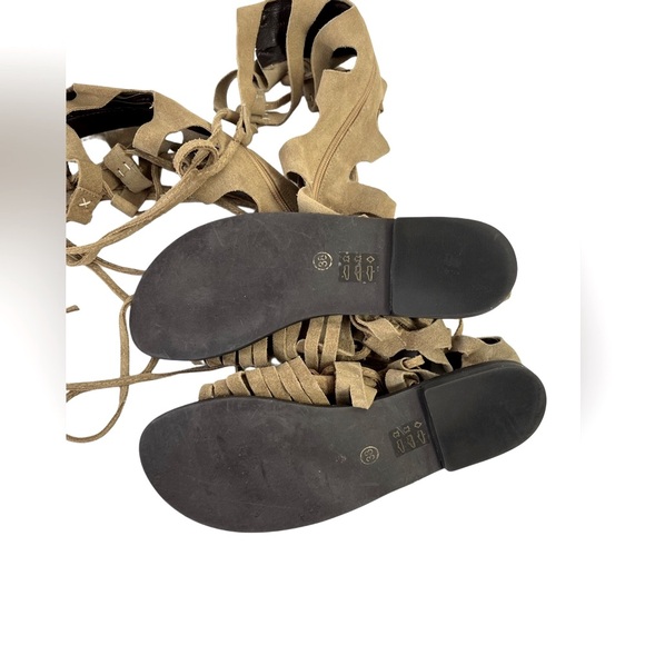 Free People Cypress Gladiator Suede Leather Tall Sandals Boho Lagenlook 38 8 - Picture 9 of 14